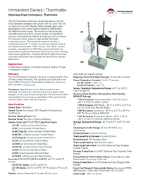 Thumbnail of document Data Sheet - A/0.1CP-INW-4-PB Thermistor Immersion Probe
